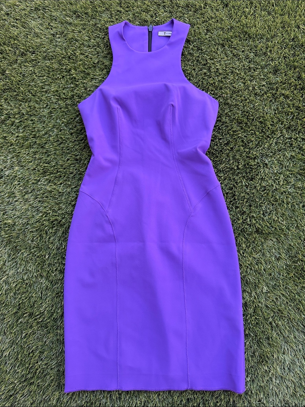 T by Alexander Wang Violet Sleeveless Sheath Midi Dress - Picture 4 of 13